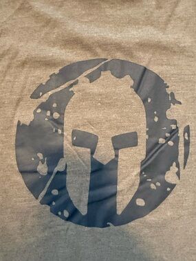 Spartan Race Helmet Tee in Heather Gray